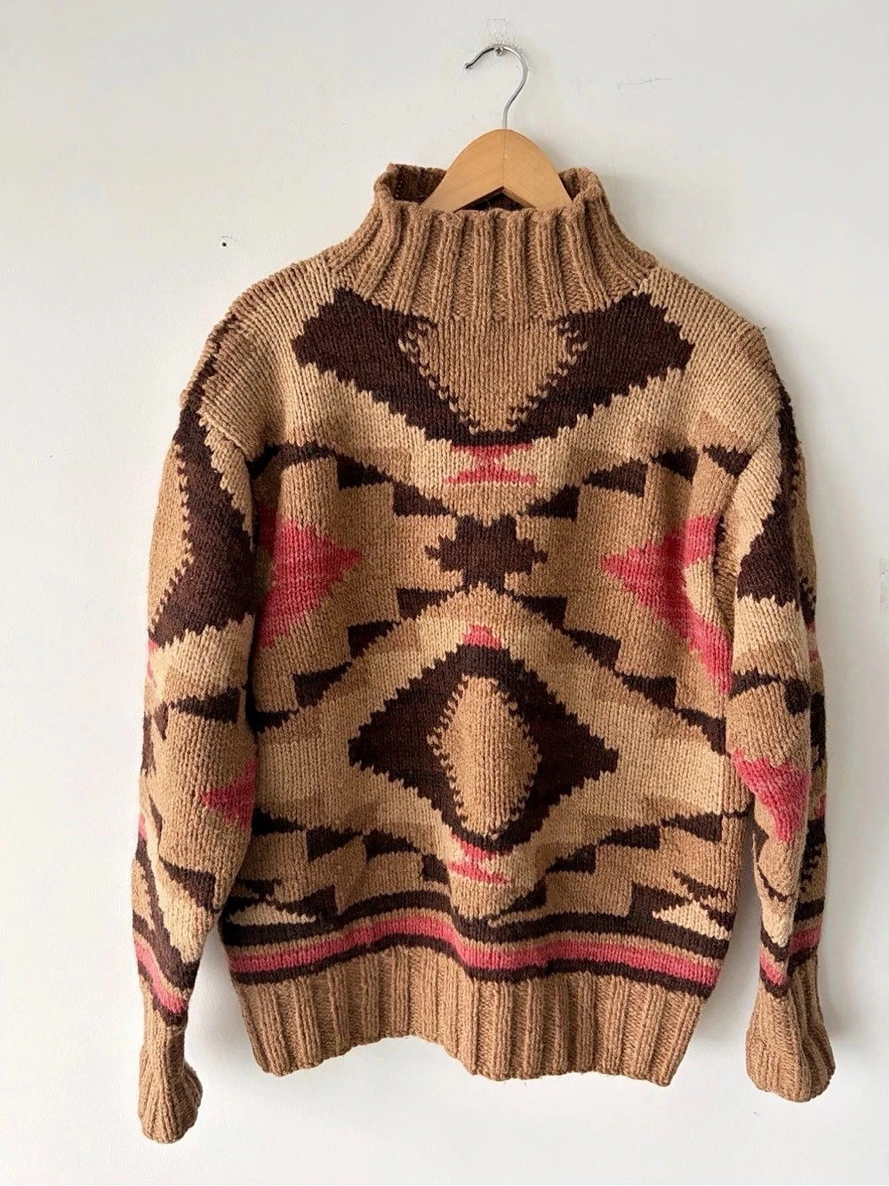 Ralph Lauren Polo Country Mens Aztec Wool Sweater Size M